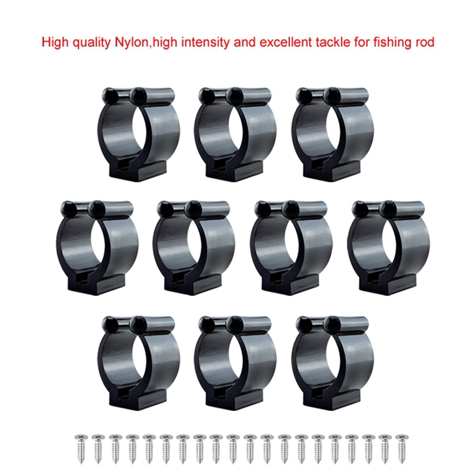 2Pcs Fishing Rod Storage Mounted Clamp Nylon Organizer Tackle Bracket Fishing Rod Rack Fishing Pole Holder for Types Rods