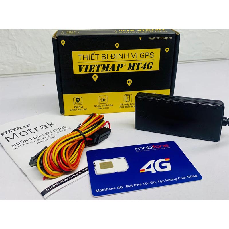 Thiết Bị Định Vị MT4G Dành Cho Xe Ô Tô - Viet-map - Sim Viet-tel 4G