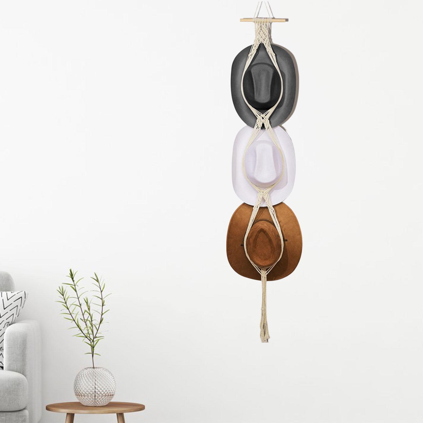 Hat Organizer Scarf Hanger Wall Decoration Macrame Tapestry Wall Hat Hangers