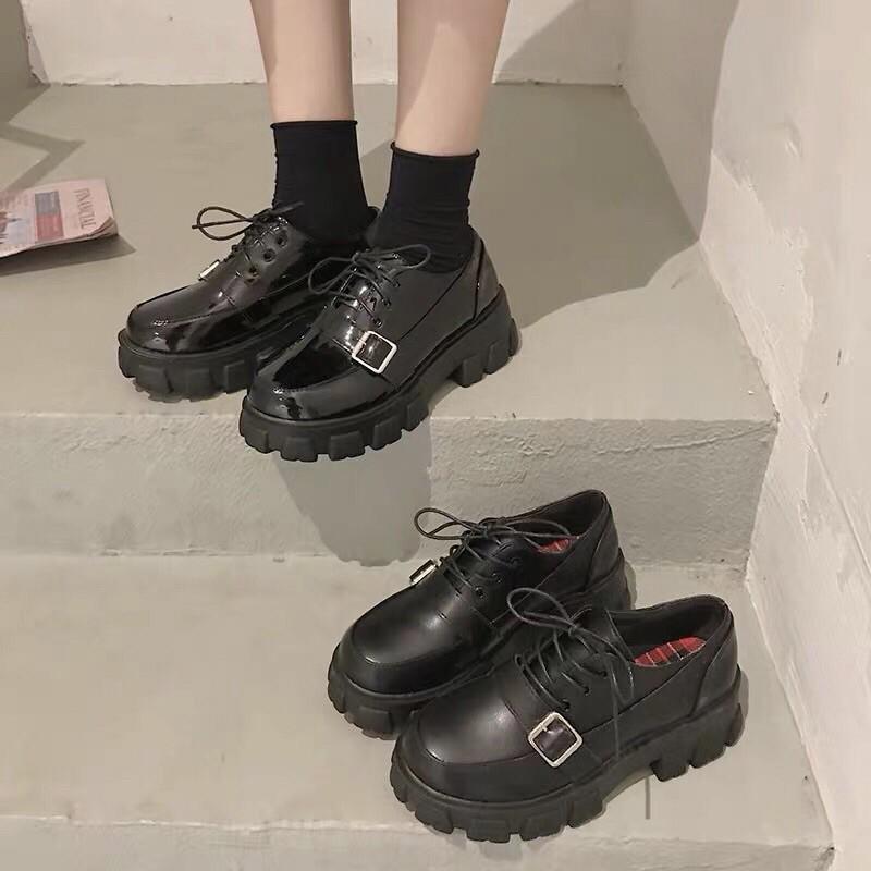 Giày bốt bôt boots thấp cổ ulzzang đế cao quai ngang cá tính