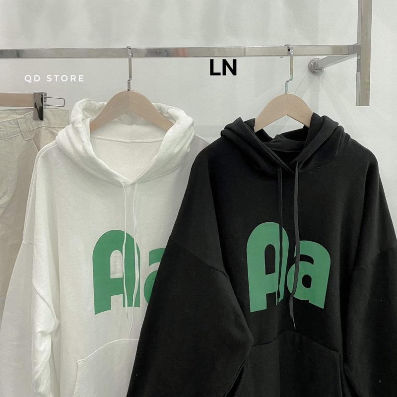 Áo hoodie chữ Aa mũ 2 lớp DA6