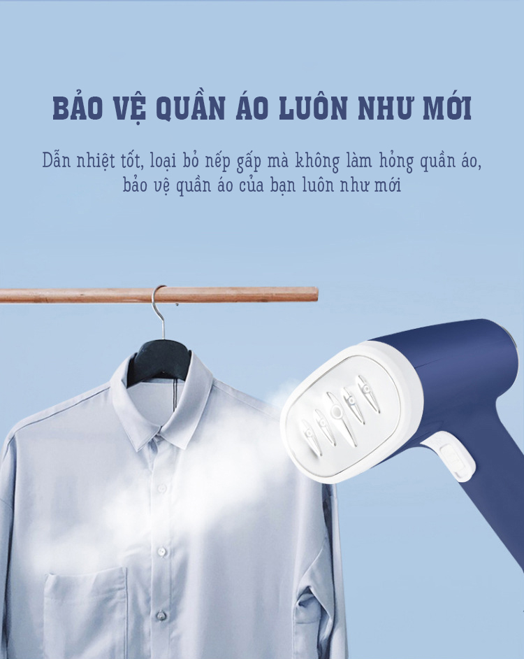 Hình ảnh Máy là hơi nước cầm tay bàn ủi quần áo bằng hơi nước MIDEA YBJ10G1 làm nóng nhanh ủi được nhiều chất vải Hàng chính hãng