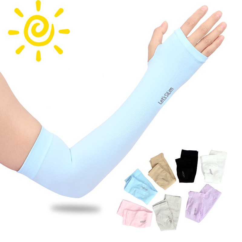 Găng tay chống nắng Let's Slim Xỏ Ngón - Bảo vệ tay khỏi tia UV - Dành cho cả nam và nữ - Hàng Chính Hãng