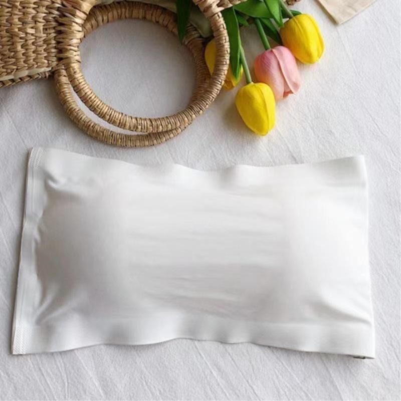 Áa bra quây, cài sau có đệm ngực, chất vải su lụa băng siêu mát, không dây, mềm mại, quyến rũ cho nữ Áo Women Đen - Da