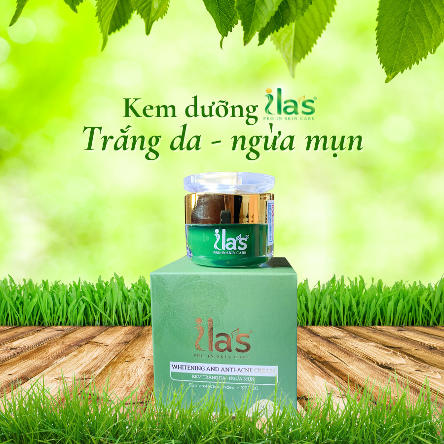 KEM TRẮNG DA - NGỪA MỤN ILA'S CHÍNH HÃNG - Giúp Trị Mụn - Mờ Thâm - Làm Sáng Da 12G