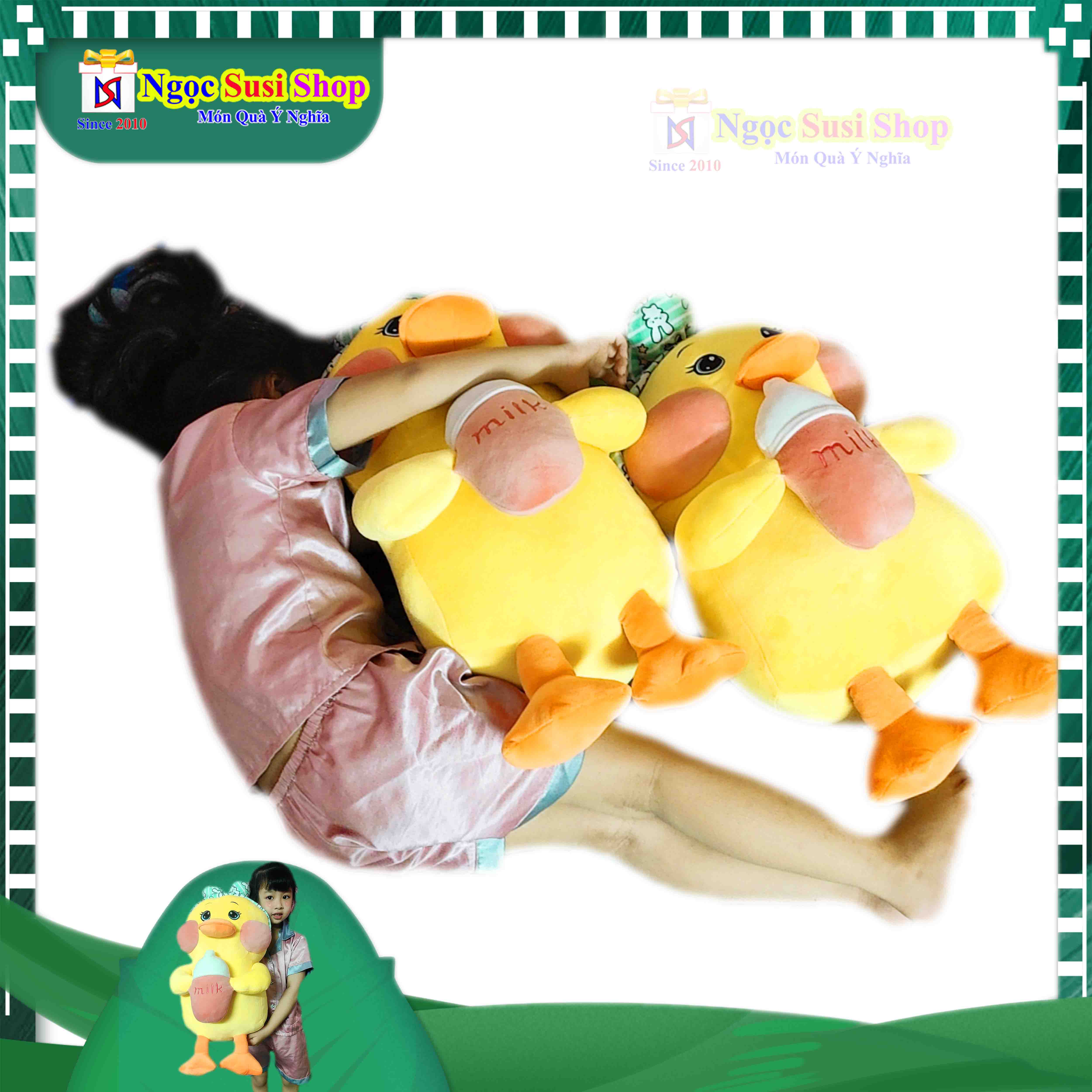 GẤU BÔNG VỊT ÔM BÌNH SỮA SIÊU DỄ THƯƠNG ÔM NGỦ