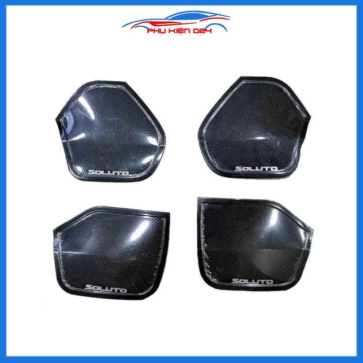 Bộ ốp màng loa vân Titan cho xe Soluto 2019-2020-2021-2022 chống xước trang trí nội thất ô tô