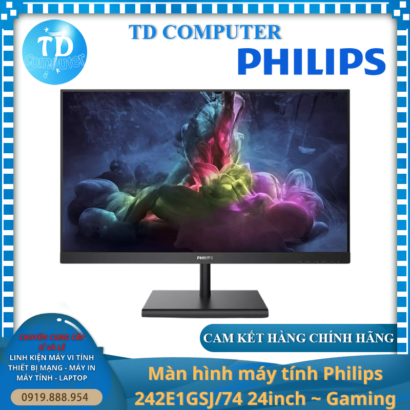 Màn hình máy tính Philips 242E1GSJ/74 24inch ~ Gaming (23.8&quot; VA FHD 144Hz, HDMI DisplayPort) - Hàng chính hãng Viễn Sơn phân phối