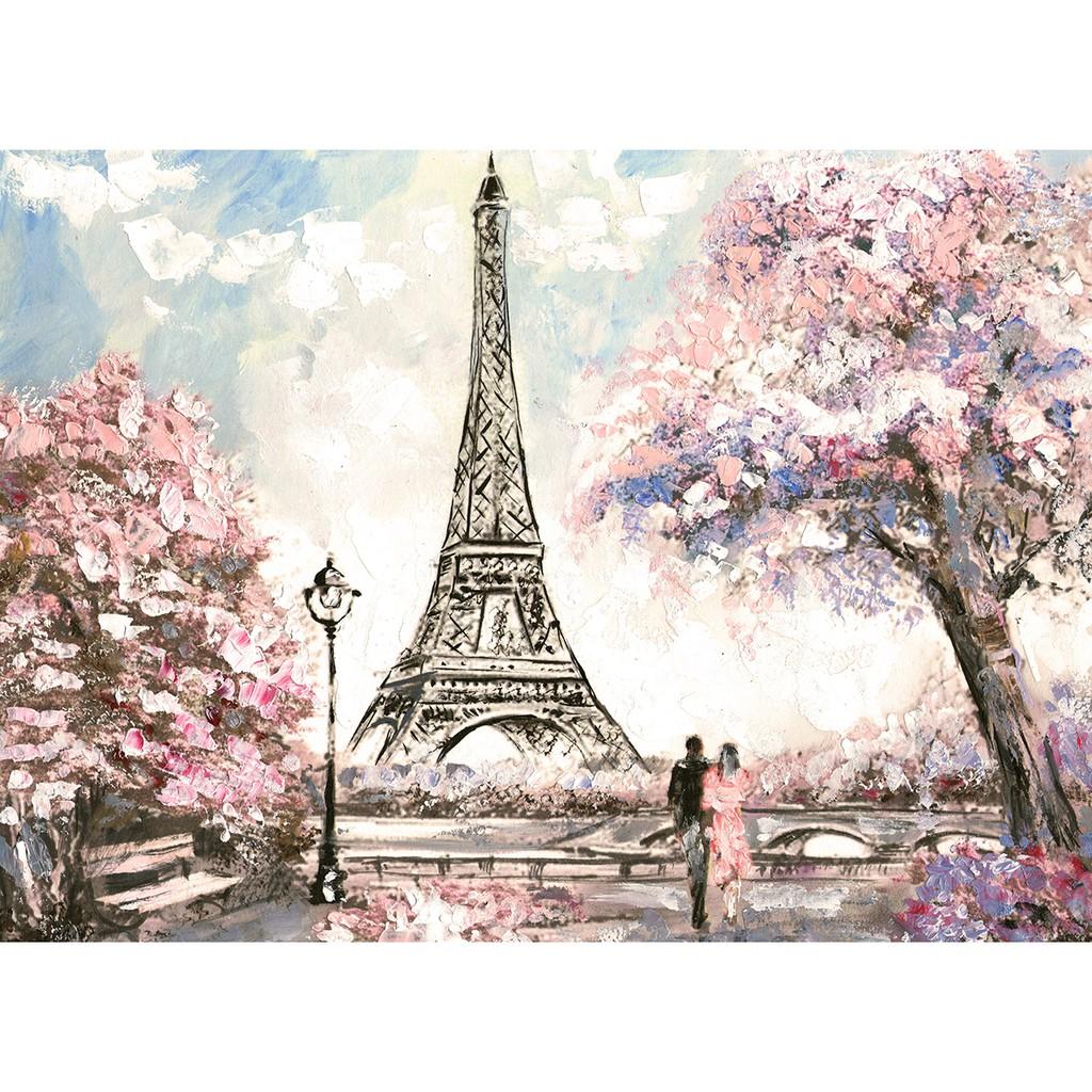 Tranh ghép hình Tini Puzzle 450 mảnh bằng giấy Romantic Pari - có nhận in theo yêu cầu tranh xếp hình 36x50