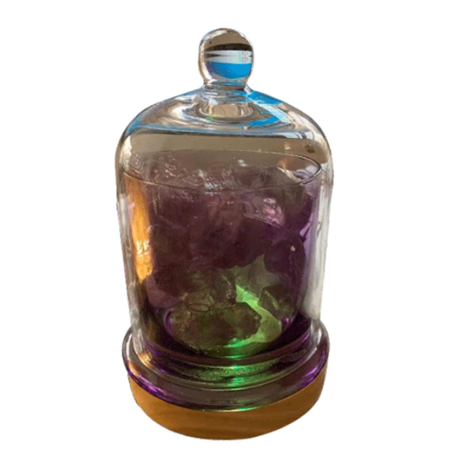 3xLED Night Light Base Acrylic Display Holder Lamp for Crystals White Light