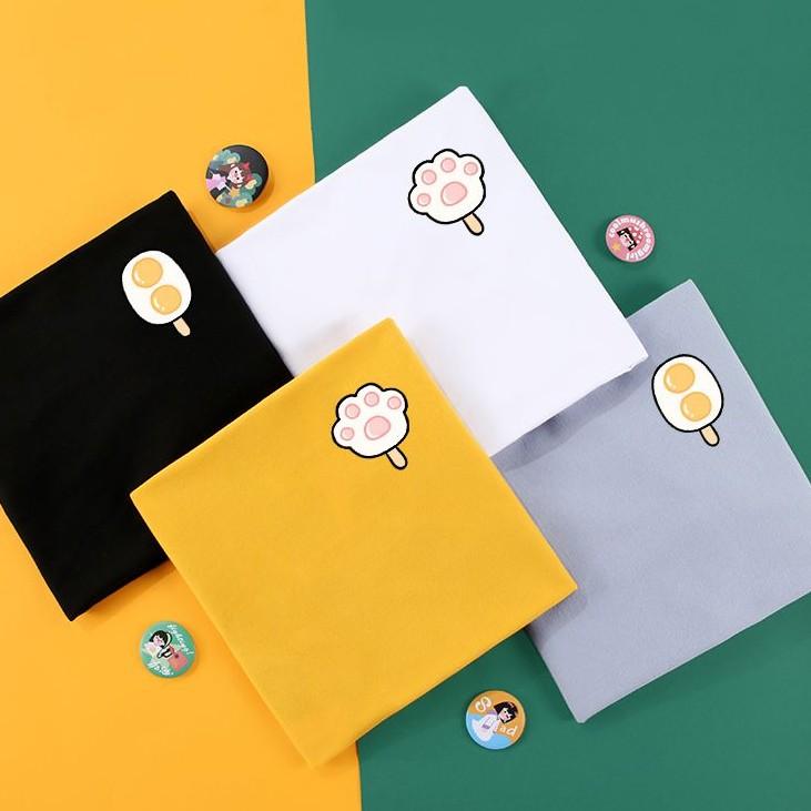 Áo Thun Nữ Unisex Tay Ngắn In Hình Icon Nhiều Màu - Unisex - Cotton - Mã AT012