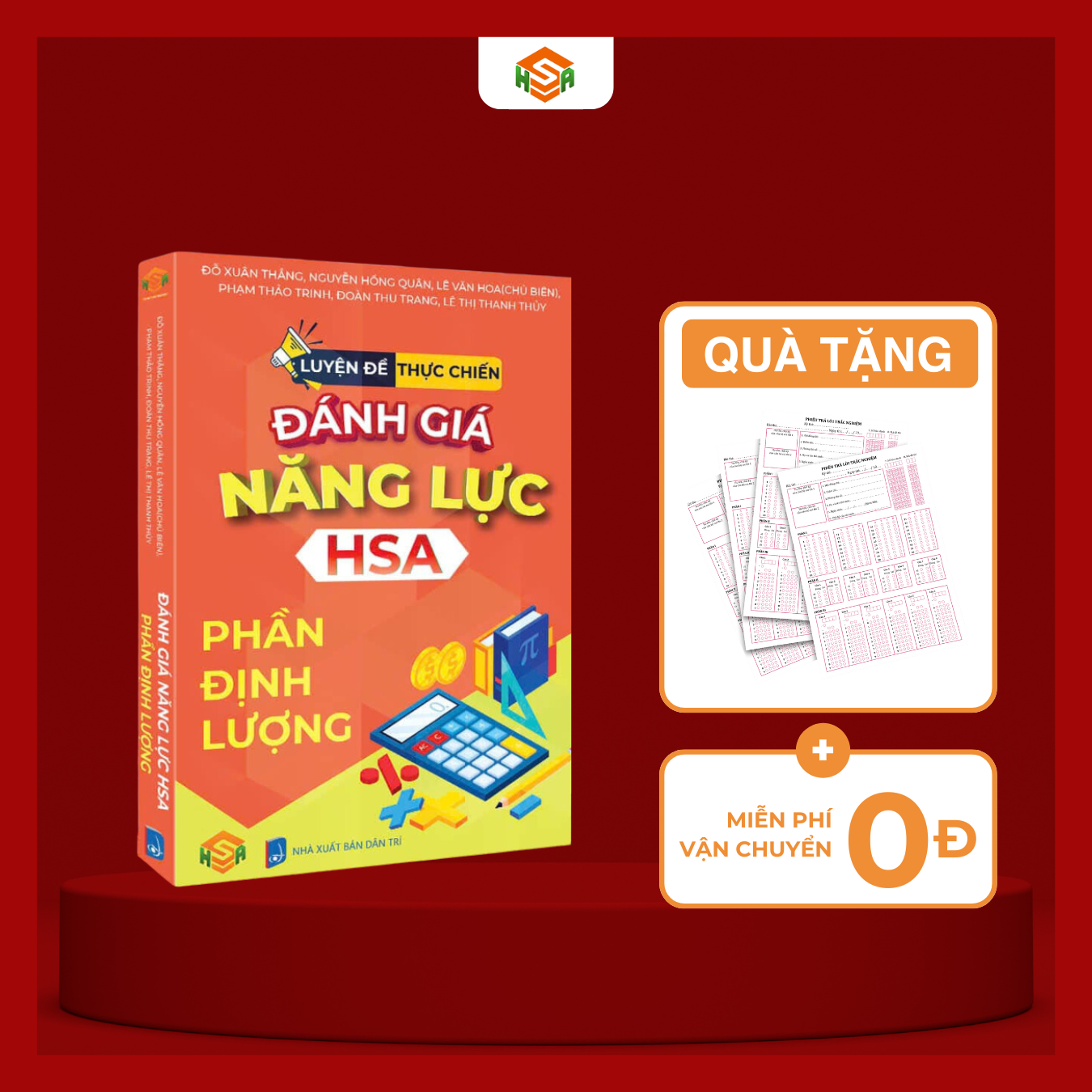 [HSA 2025] Combo 4 Sách luyện đề thực chiến đánh giá năng lực HSA (Định tính + Định Lượng + Khoa Học + Tiếng Anh)