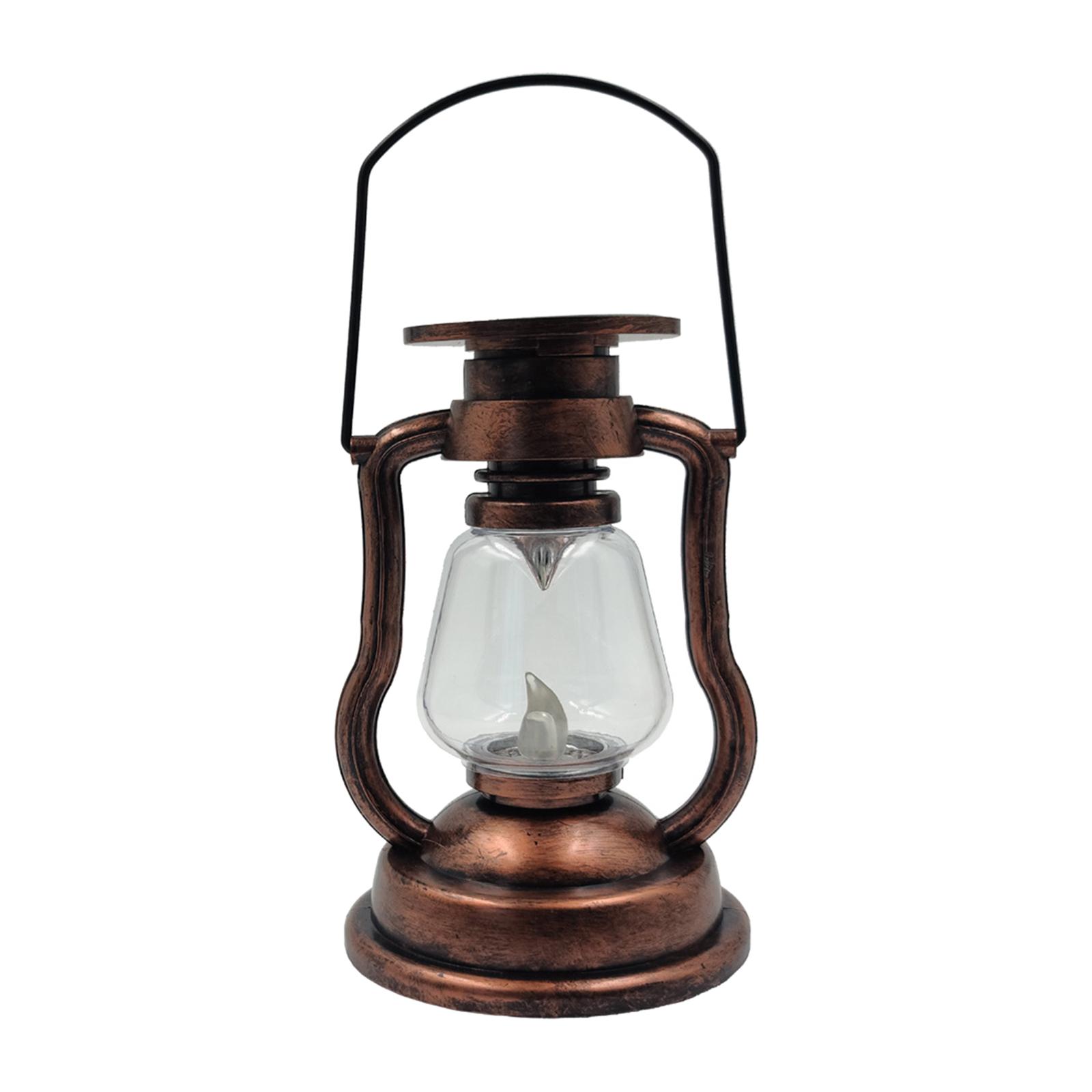 Solar LED Camping Lantern Emergency Hanging Light Lamp Patio Garden Silver