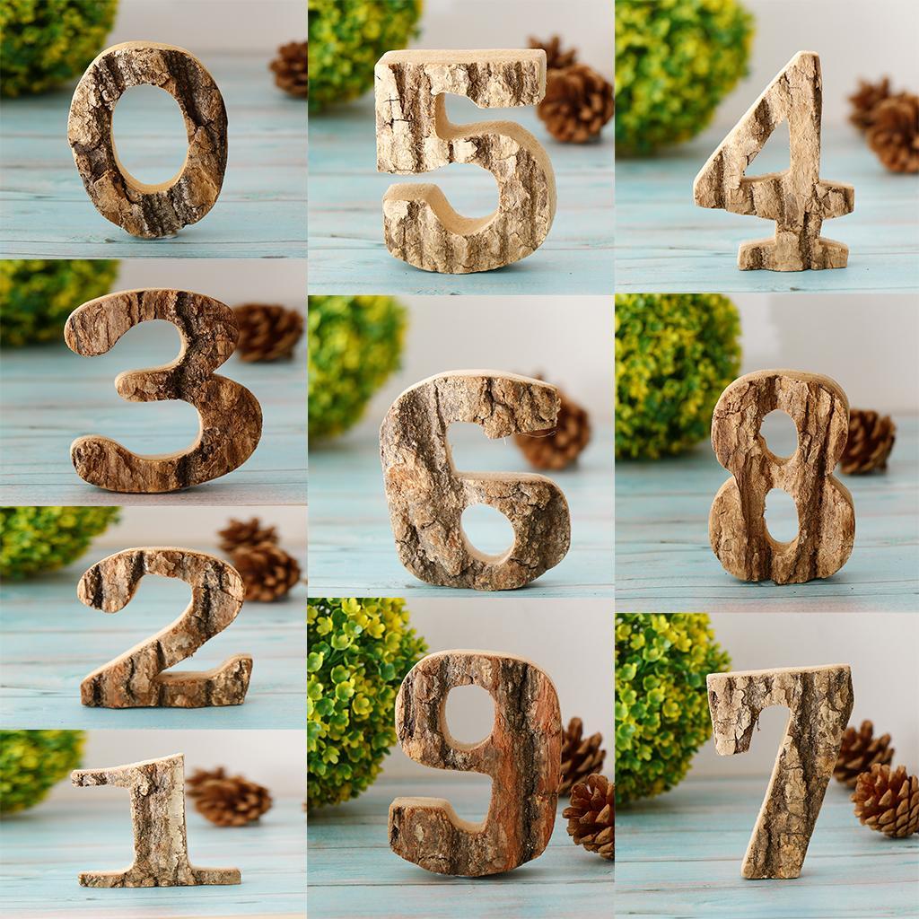 2pcs Wooden Number Decoration DIY Ornaments Decor For Home