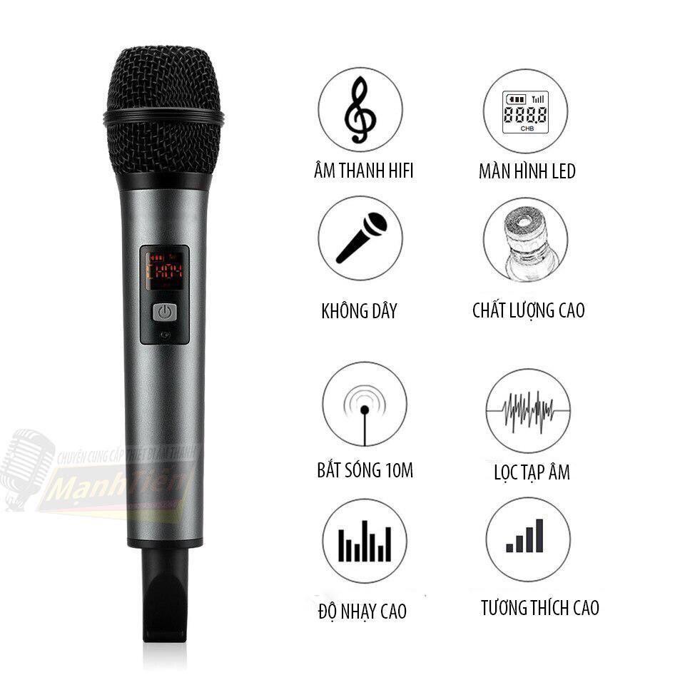 Micro ô tô BX7 không dây bluetooth - hát karaoke, micro sân khấu-có chức năng chống nhiễu, chống ồn