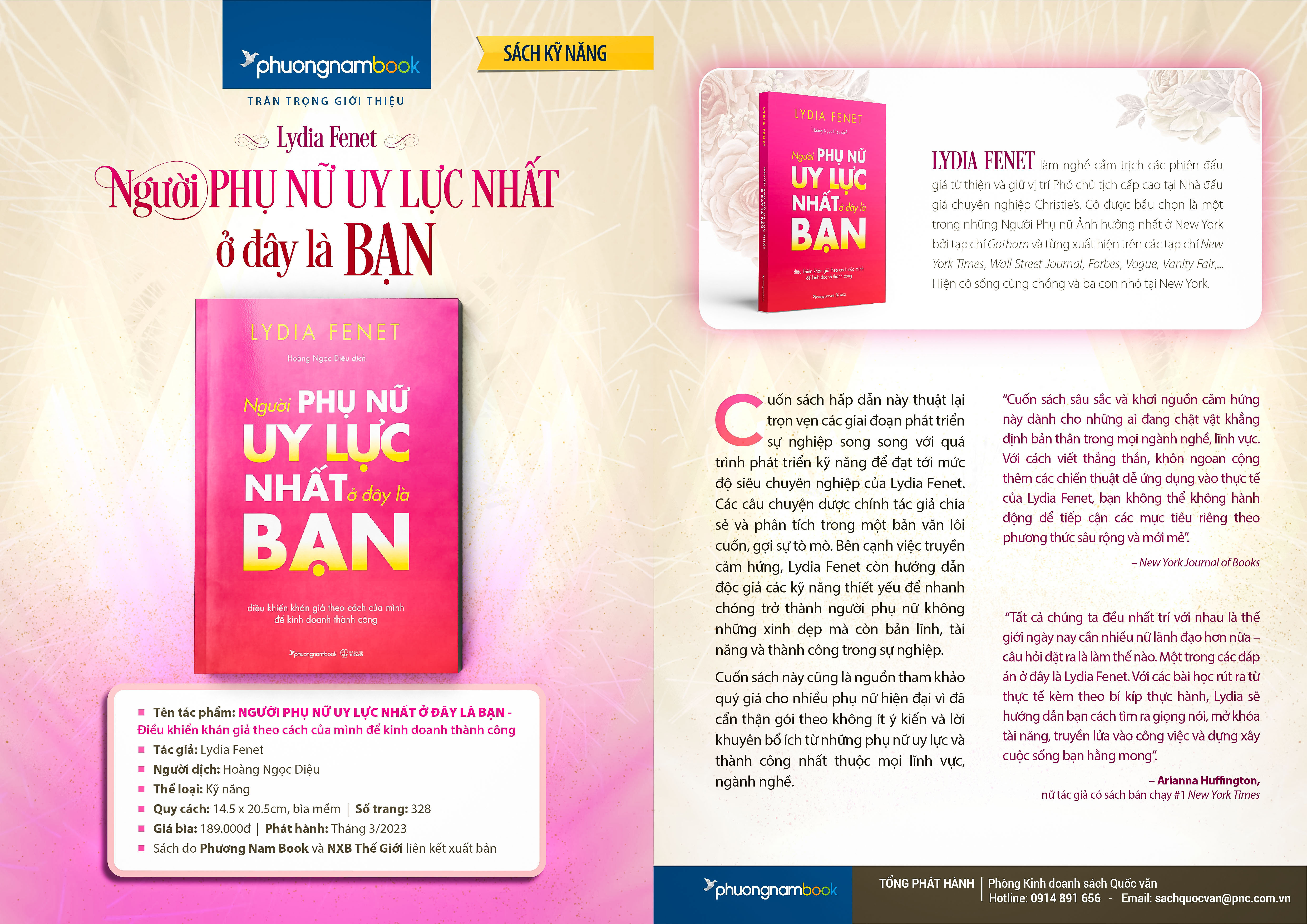 NGƯỜI PHỤ NỮ UY LỰC NHẤT Ở ĐÂY LÀ BẠN - Lydia Fenet - Hoàng Ngọc Diệu dịch -