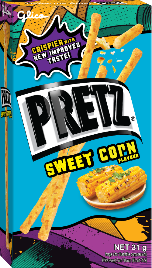 Bánh que nướng giòn vị bắp GLICO Pretz Sweet Corn Flavour