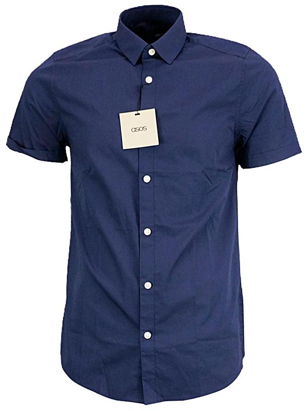 Áo Sơ Mi Tay Ngắn Skinny Fit Shirt - SIZE S