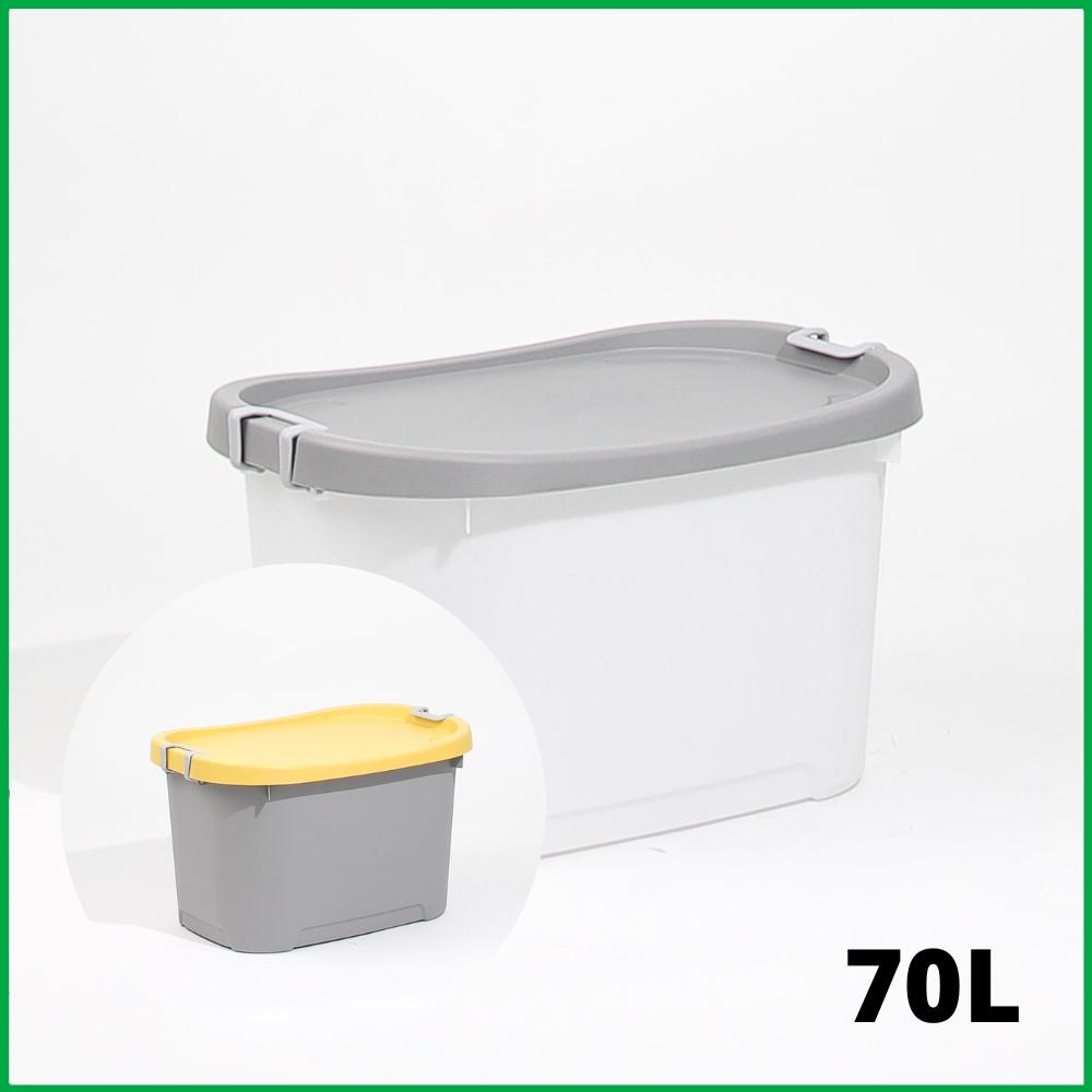 Combo 2 Thùng nhựa 70L đựng đồ có nắp đậy Ollyhome, Thùng đựng quần áo đa năng nhựa cao cấp - Thùng đựng đồ chơi trẻ em