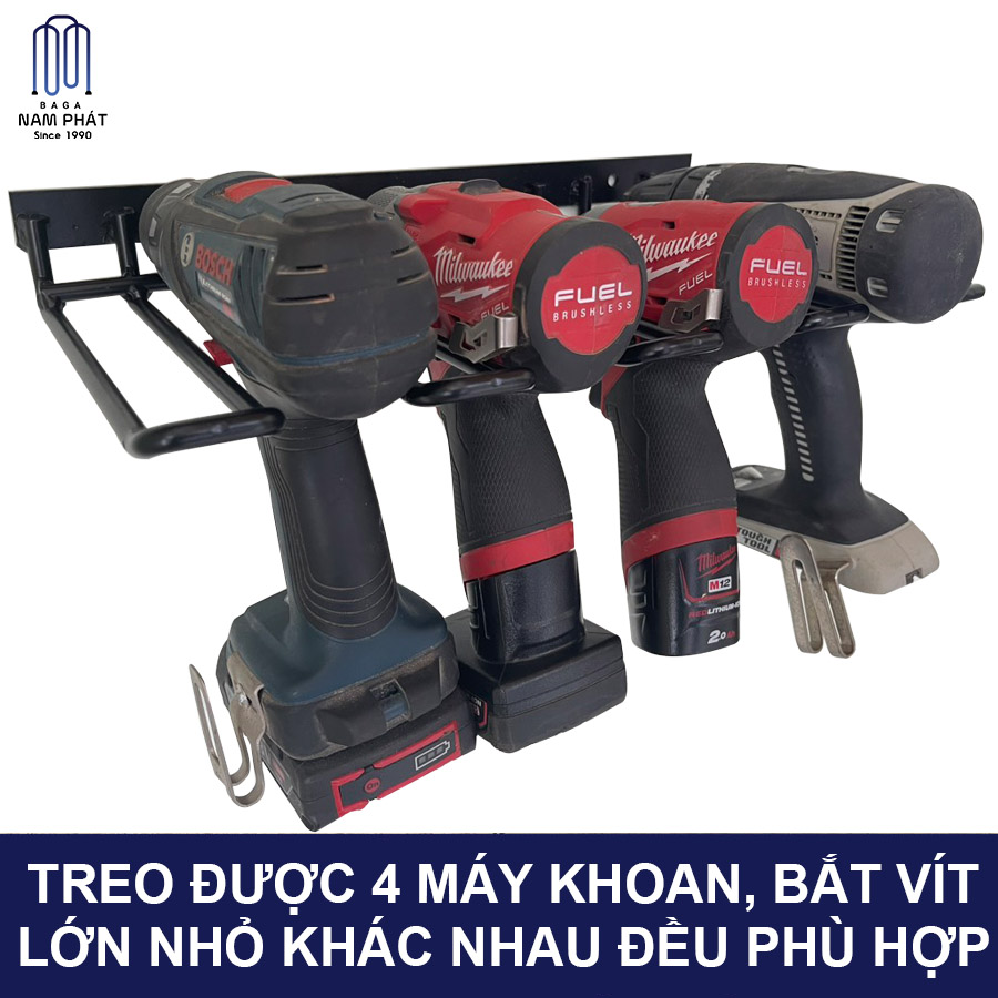 Kệ bắt tường chịu lực treo máy khoan, bắt vít