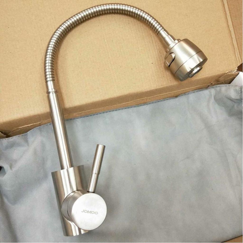 VÒI BẾP NÓNG LẠNH INOX XOAY 360 ĐỘ