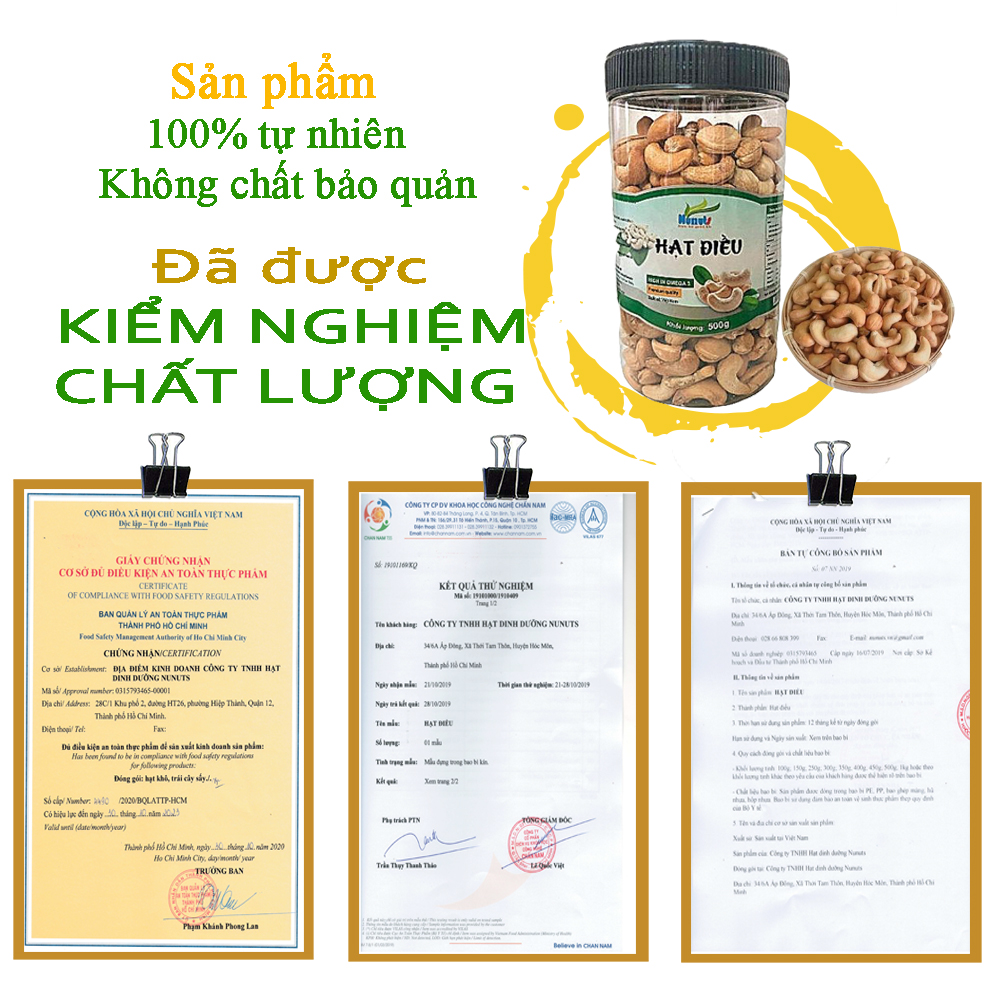 HẠT ĐIỀU TÁCH VỎ LOẠI NGUYÊN HẠT LOẠI 1 NUNUTS