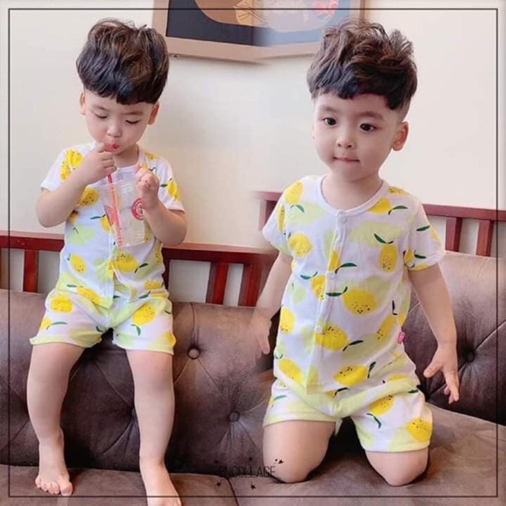 Bộ cotton giấy cộc tay cho bé trai gái sơ sinh hàng QC loại 1 cho bé từ 3-14kg – BCT17