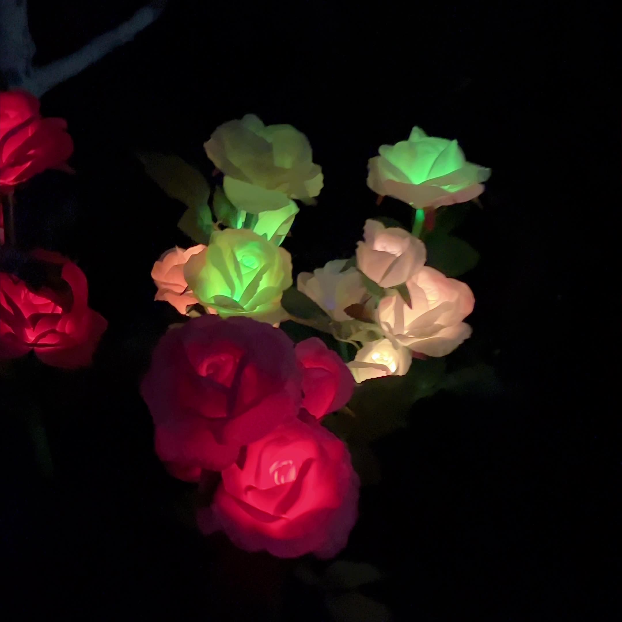 [FreeShip+quà 5k] Đèn hoa hồng năng lượng mặt trời ED04 SolaZ trang trí sân vườn, tự động phát sáng, 0 đồng tiền điện