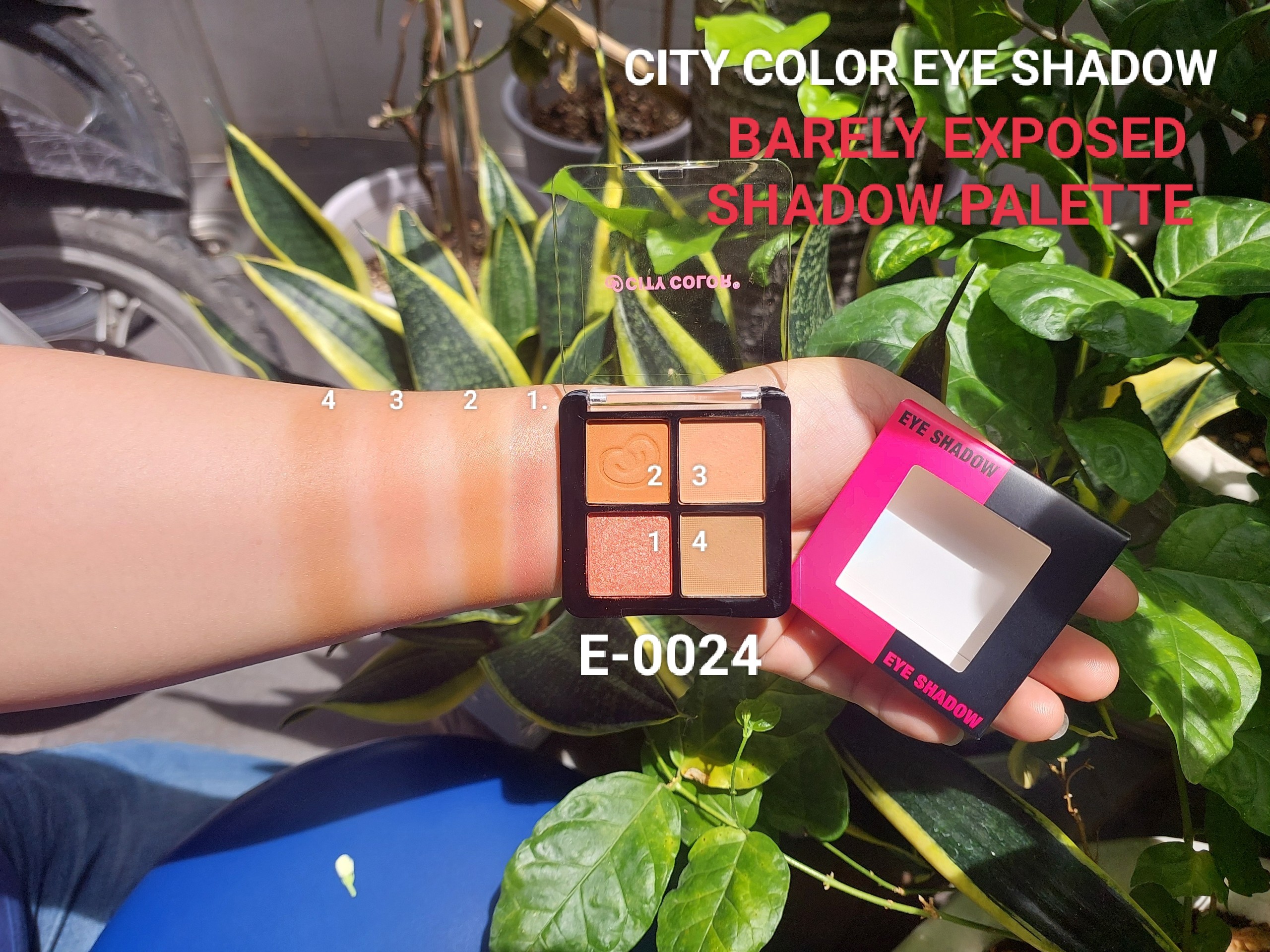 Phấn mắt CITY COLOR eye shadow Barely exposed shadow palette 4 ô.