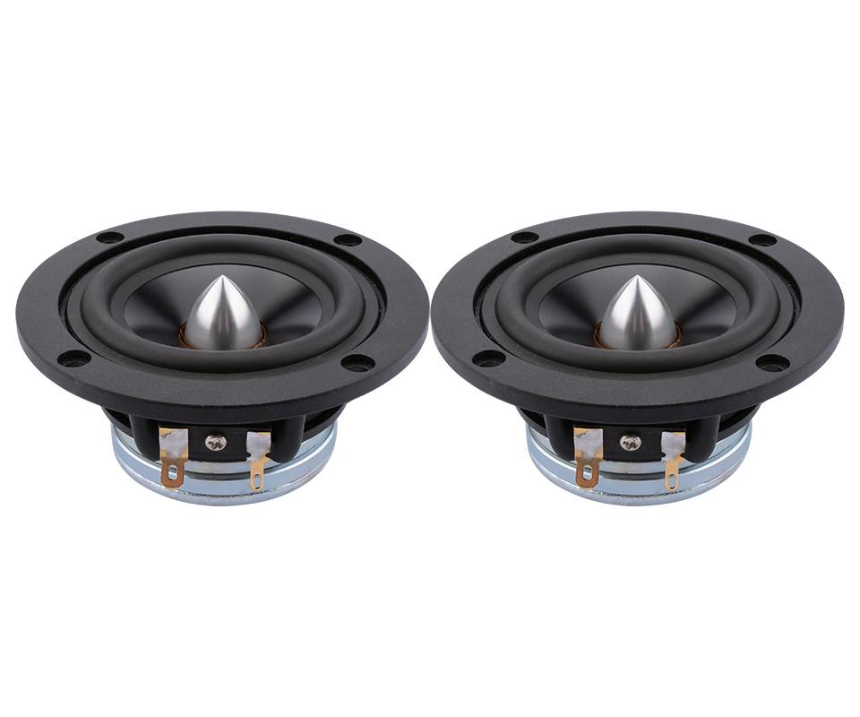 Aiyima 2pcs loa tầm trung 3 inch 4 8 ohm 15W Full Range Loa loa đầu đạn nhôm loa DIY Hệ thống âm nhạc DIY Color: 8 Ohm Speaker Woofer Size/Full-Range Size: 3"