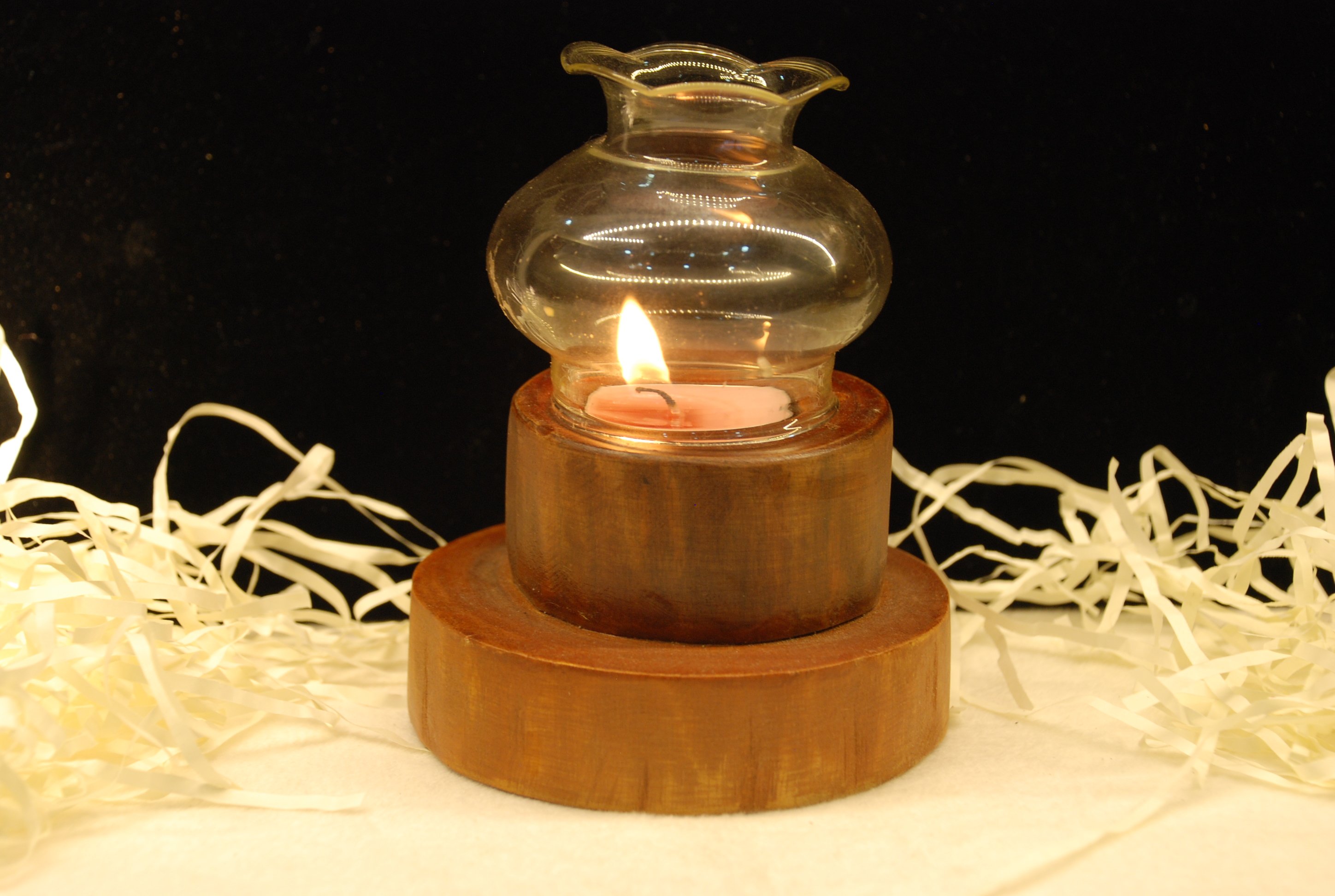 Bộ đế nến Tealight + chụp thủy tinh