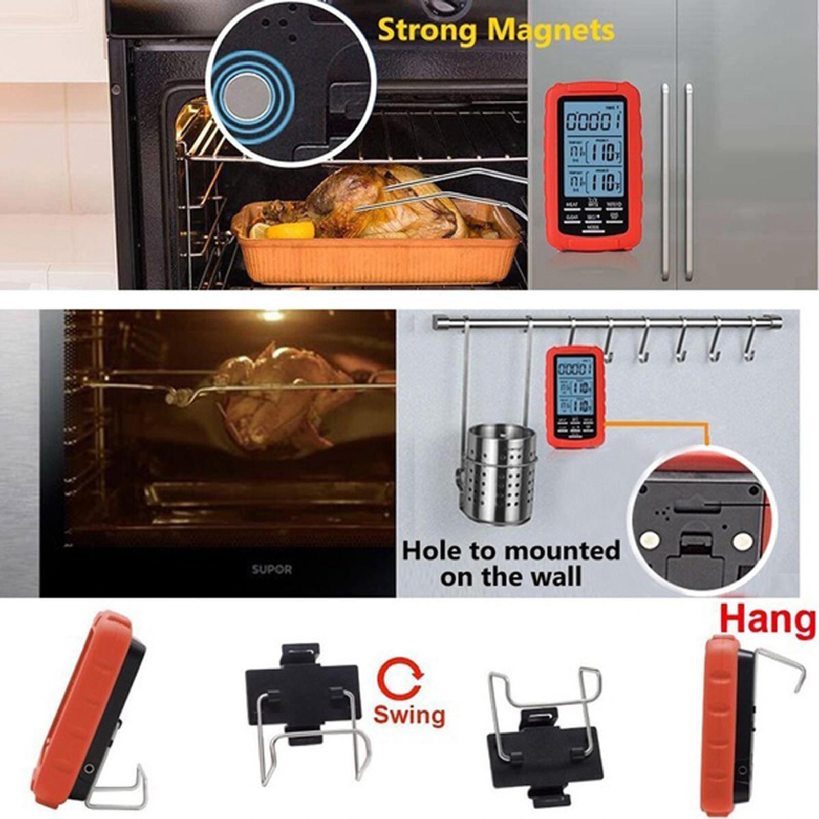 BBQ Food Thermometer Baking Fry Cooking Instant Read LCD Digital Red