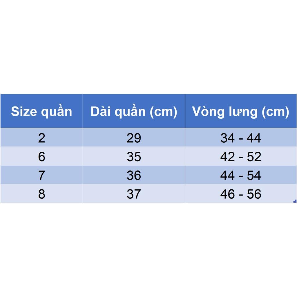 Quần short kaki cho bé trai size nhí