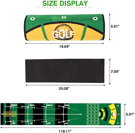 New 2022 - FULL Bộ tập cơ bản cho người chơi GOLF (COMBO 02 sản phẩm Thảm PUTT + Gậy GOLF)