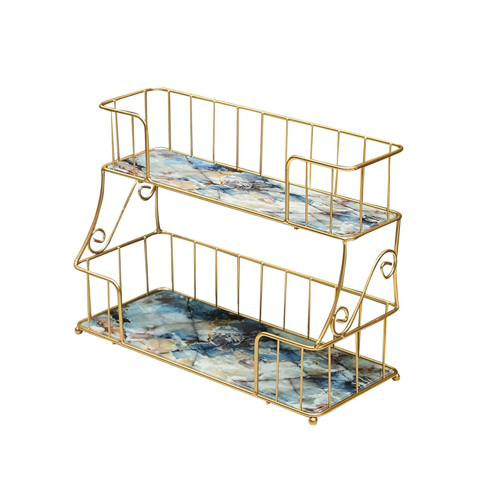 Bathroom Organizer Rack Shower Caddy Shelf Makeup Storage Rack Coutertop White