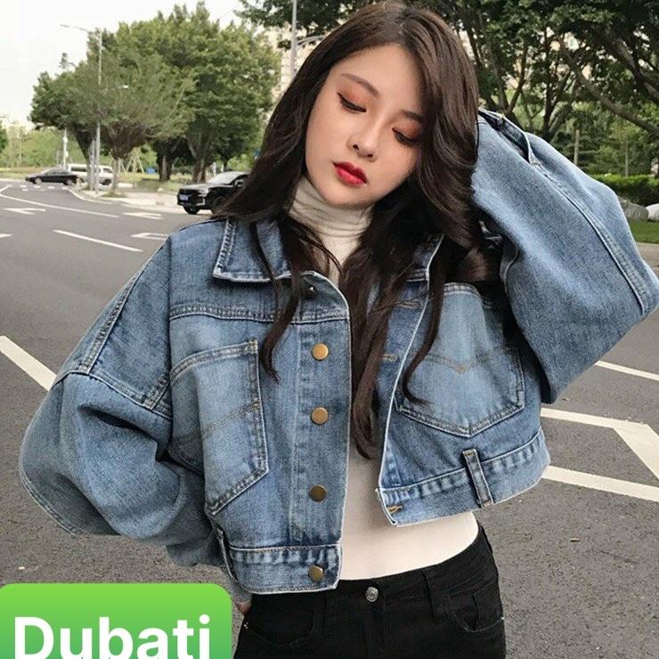 ÁO KHOÁC JEAN NỮ 3 CÚC SAU CÁ TÍNH THỜI TRANG SIÊU HOT- DUBATI FASHION