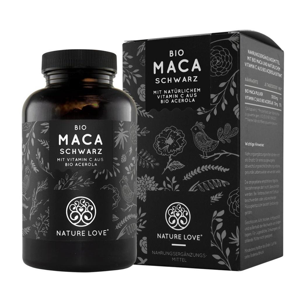 Viên Uống Nature Love Bio Maca Tăng Cường Sinh Lý Nam, Thực Phẩm Chức Năng Black Maca Nhập Đức, 180 Viên