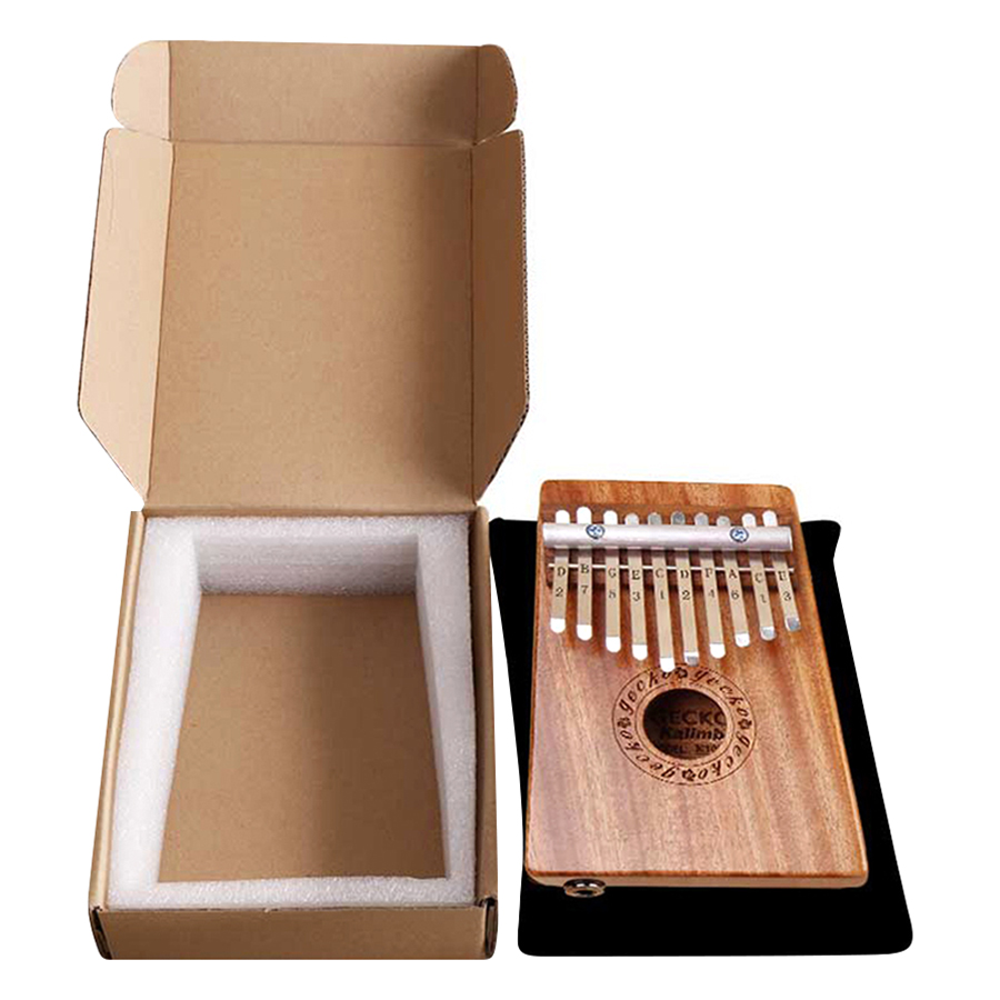 Đàn Kalimba Gecko 10 Phím Gỗ Mahogany K10MEQ (Có EQ) Kèm Kèn Kazoo