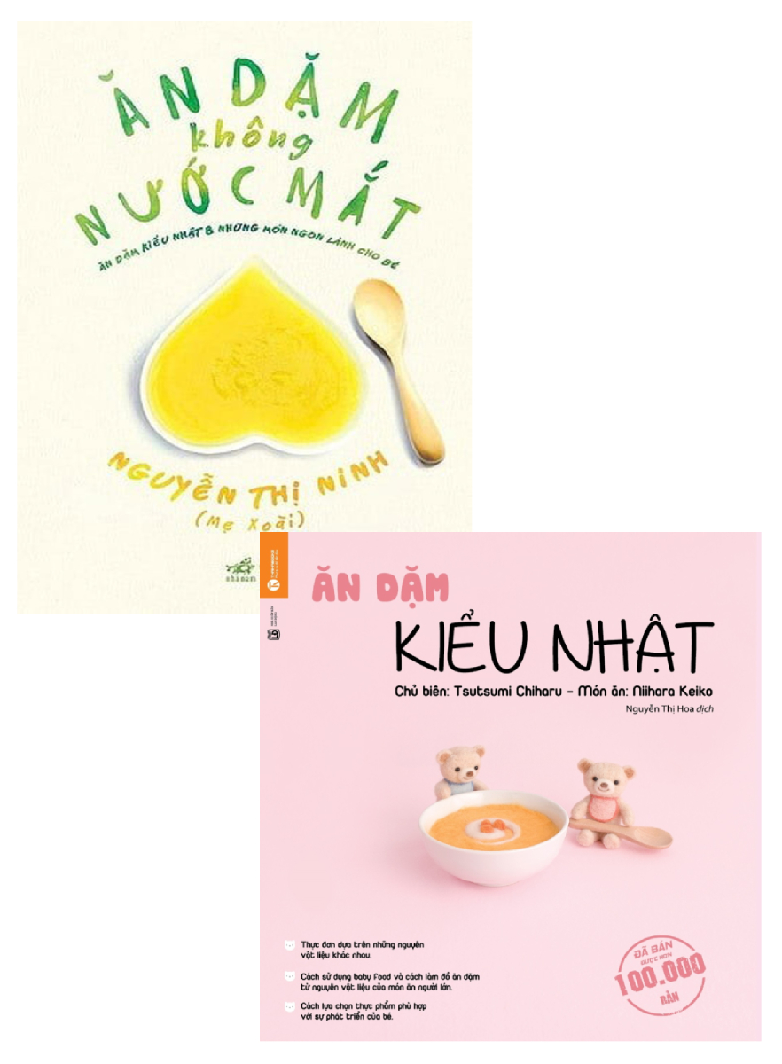 Combo Ăn Dặm Kiểu Nhật + Ăn Dặm Không Nước Mắt (Bộ 2 Cuốn)