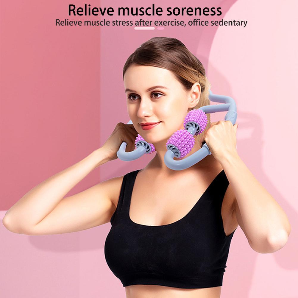 Hình Dáng Chữ U Massage Con Lăn Cho Cánh Tay Chân Cơ Cứu Trợ Cầm Tay Kẹp Bê Con Lăn Massage Con Lăn Stovepipe Máy Mát Xa