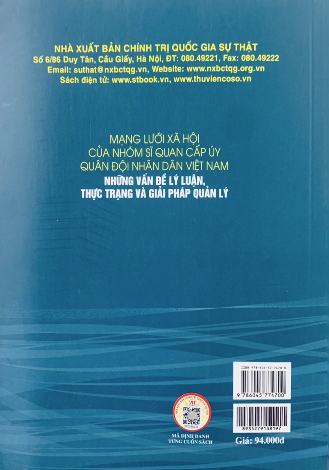 Mạng lưới xã hội của nhóm sĩ quan cấp úy quân đội nhân dân Việt Nam - Những vấn đề lý luận, thực trạng và giải pháp quản lý