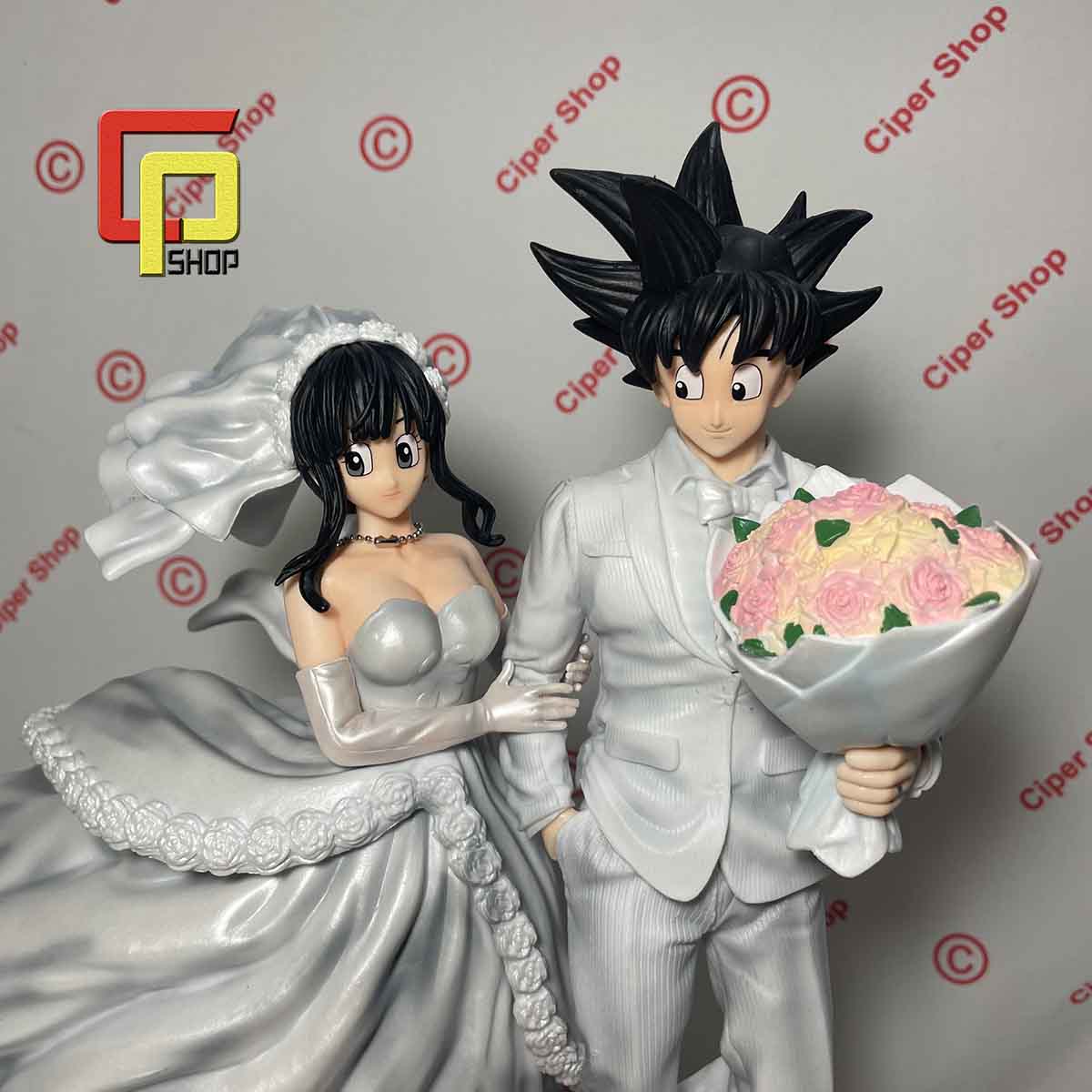 Mô hình Son Goku Chichi - Figure Goku Chichi Wedding 7 viên ngọc rồng