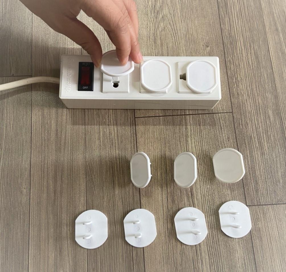 Combo 10 Nút Bịt Ổ Điện Tròn Lớn Đường Kính 3CM Bảo Vệ An Toàn Cho Bé