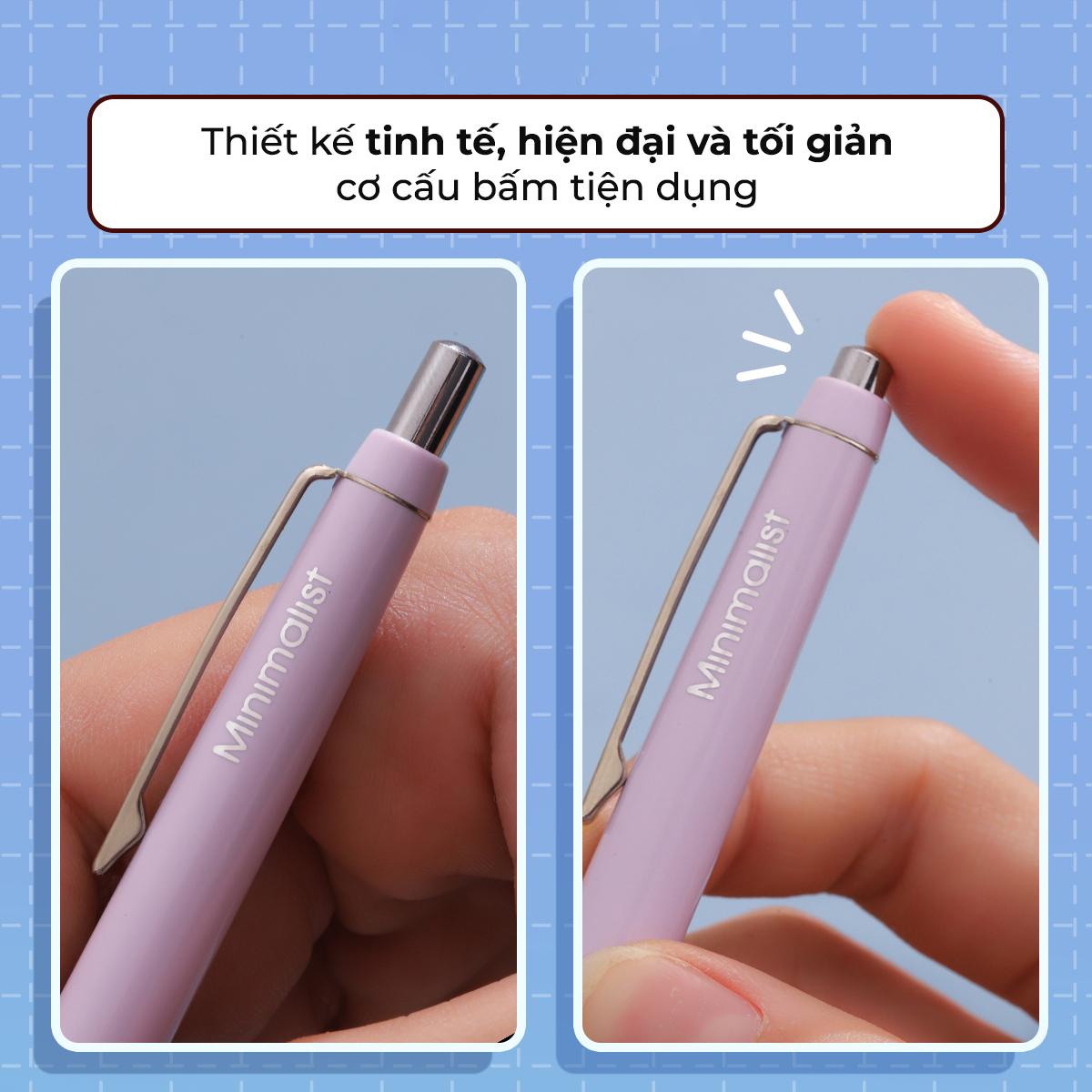 Bút Gel B - Minimalist Butter 0.6 mm - Premium Tip - Thiên Long GELB-028 - Mực Xanh (Màu Thân Bút Giao Ngẫu Nhiên)