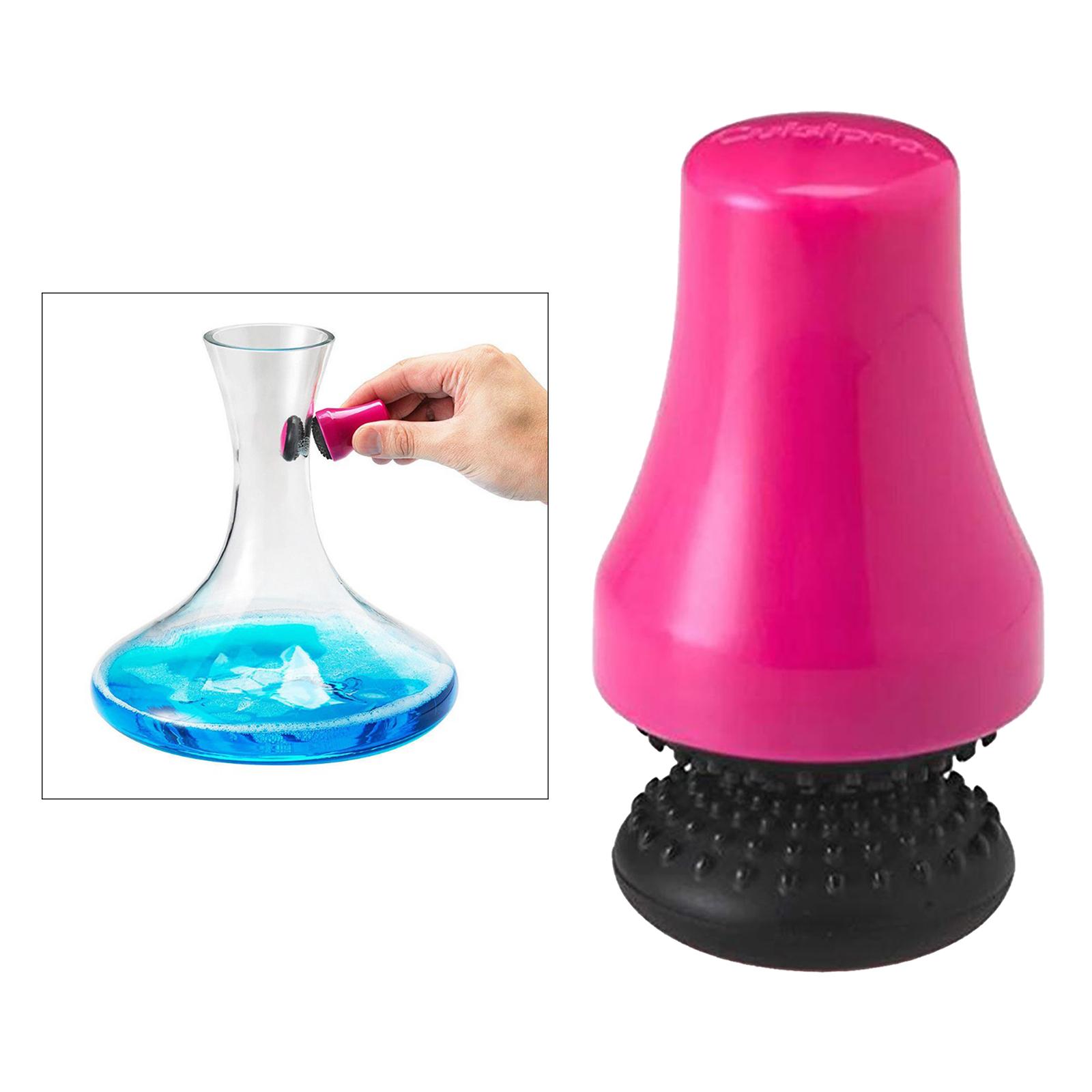 2x Silicone Brush Cleaner Magneitc Glass Spot Bottle Vase Scrubber