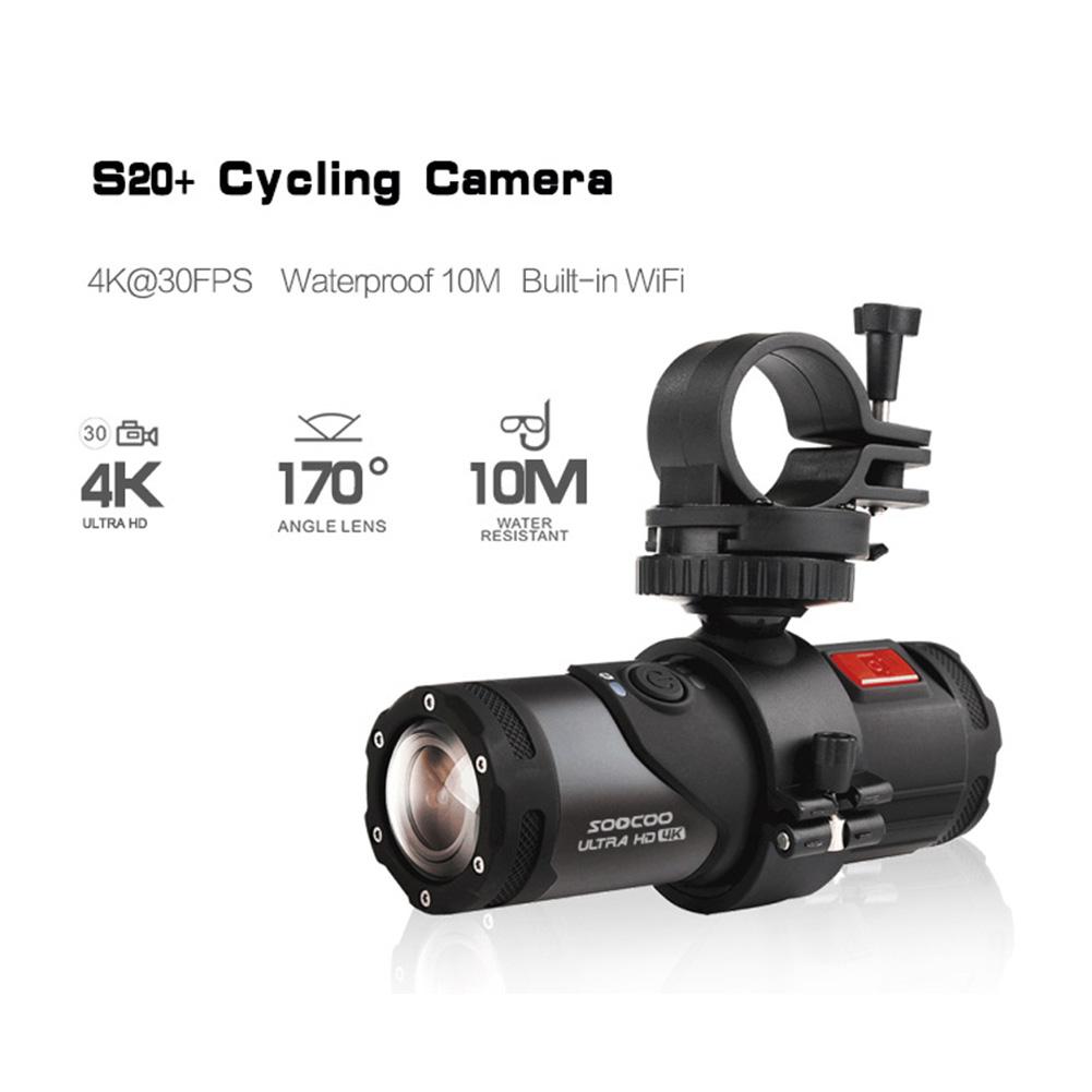 S20 Bản Nâng Cấp Mới 4K Camera Dưới Nước Hành Động Thể Thao Cam Đen Đạn Cho Súng Xe Đạp Mũ Bảo Hiểm Xe Đạp Quay Phim Hành Động thể Thao Cam