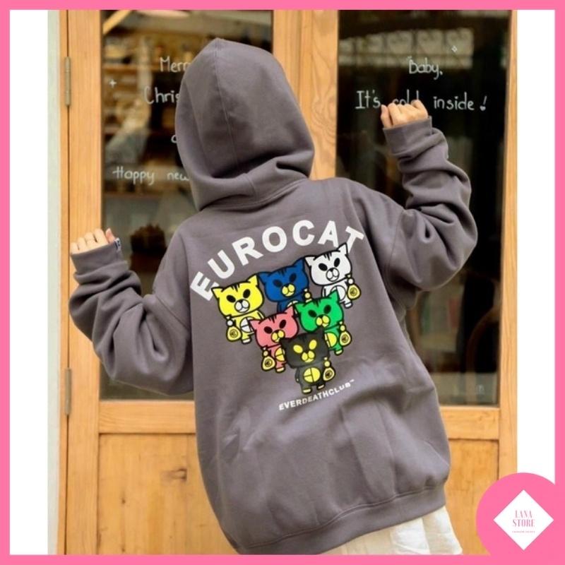 Áo Hoodie Nỉ EUROCAT Form rộng Unisex Nam Nữ Couple Chất Nỉ Mềm Mịn, áo khoác Form rộng Unisex Nam Nữ Couple Chất Nỉ Bông Mịn Ulzzang, Aó hoodie nam , áo hoodie nữ chống nắng Dành Cho Nam Cho Nữ