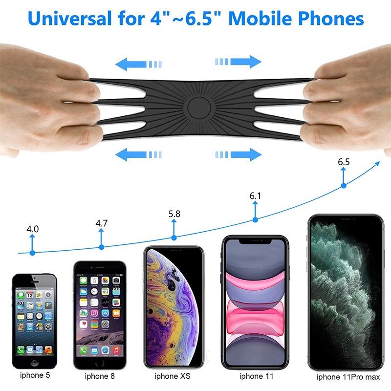 Giá đỡ điện thoại MOSOWORLD bằng silicon xoay 360 độ cho xe mô tô