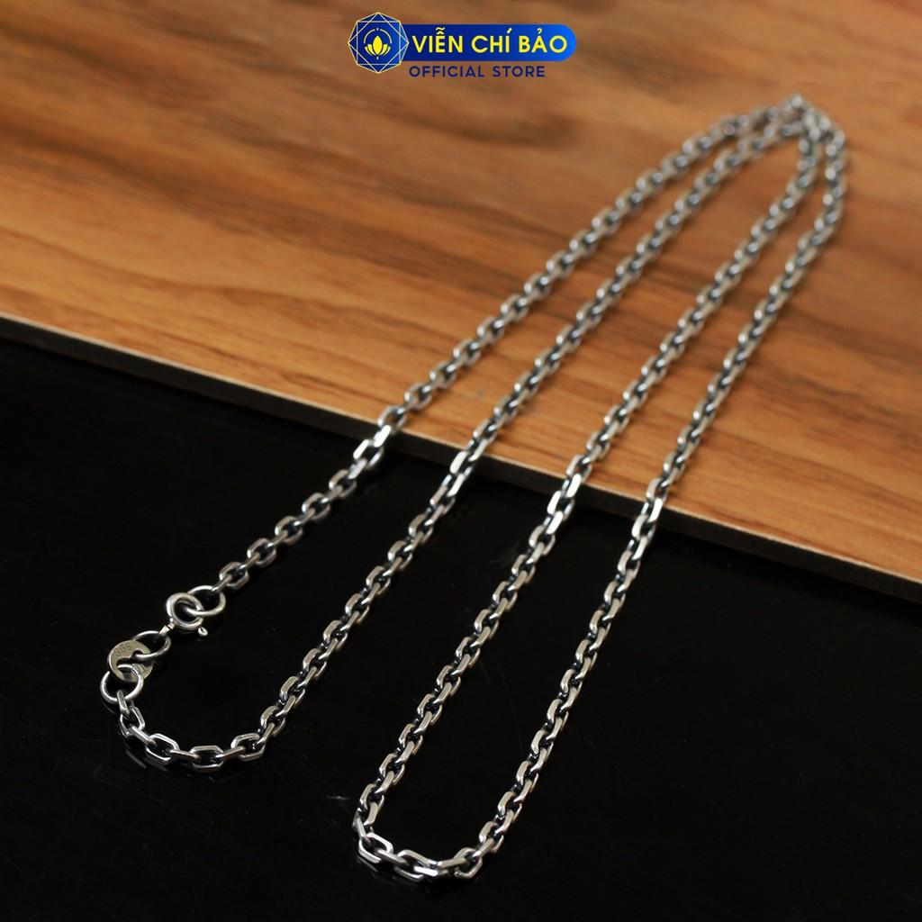 Dây chuyền bạc nam xích trụ vòng bạc nam đeo cổ chất liệu bạc Thái 925 đẹp thương hiệu VIỄN CHÍ BẢO D100031