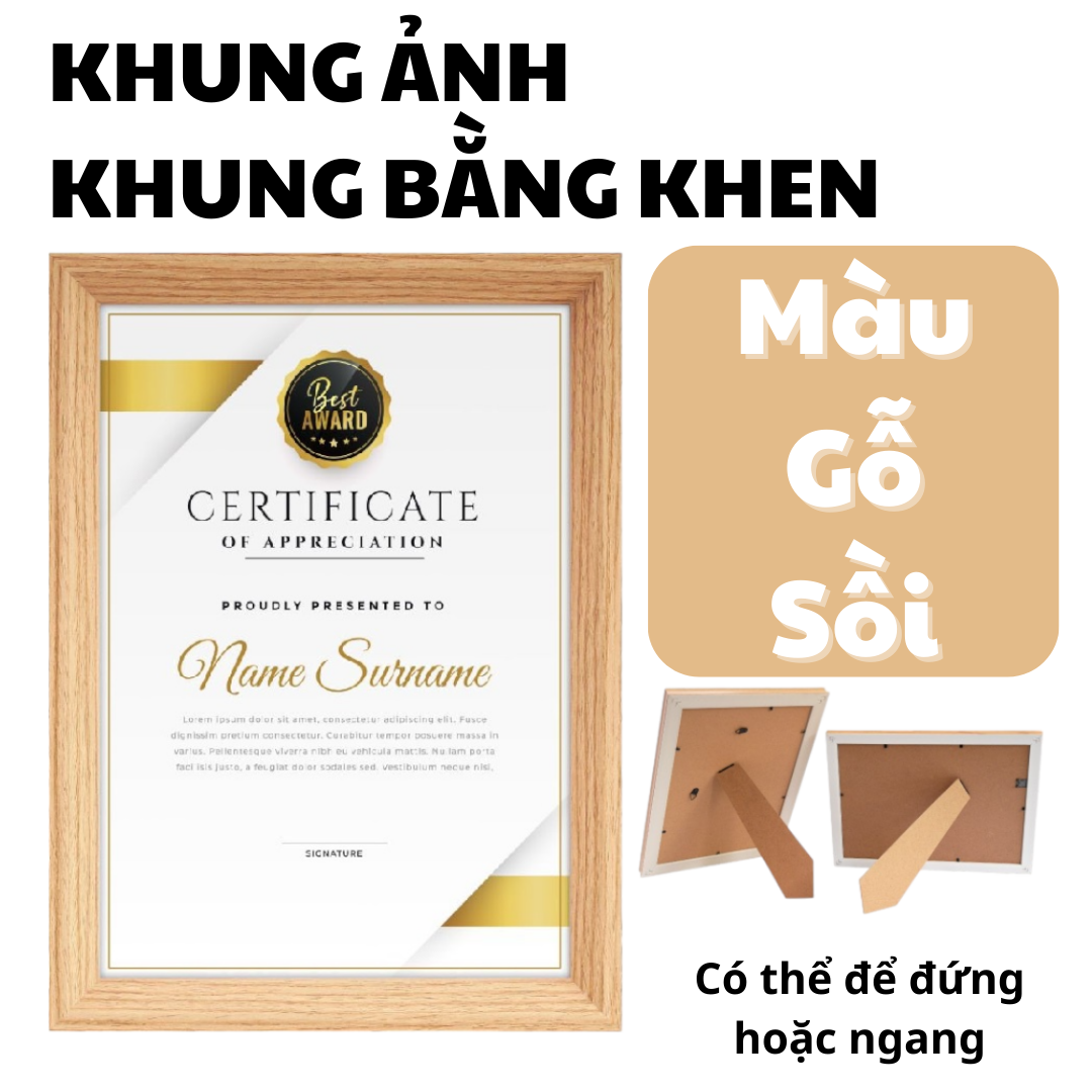 Khung ảnh A4 - khung bằng khen A4 - kiểu classic hoa văn nổi họa tiết đơn giản, khung ảnh phong cách Nhật Bản màu sắc nhẹ nhàng sang trọng 